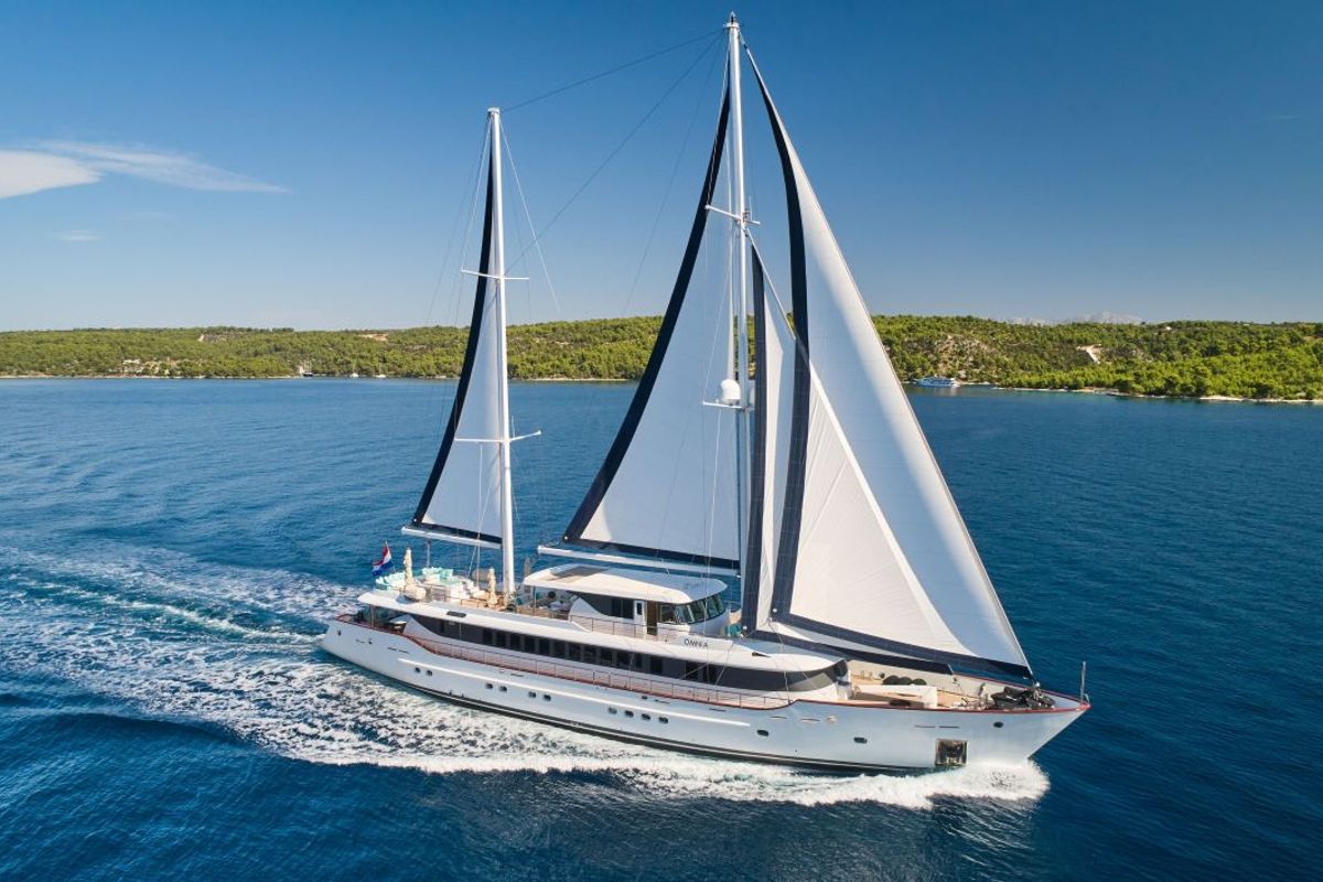 Exterior view of Omnia, a Custom Made Omnia sailboat at Split, Croatia