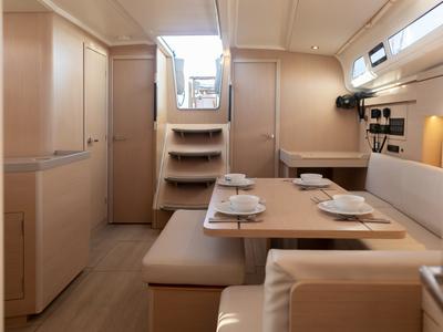 Salon of Kos 40.7, a Beneteau Oceanis 40.1 sailboat at Municipal Unit of Lefkada, Greece