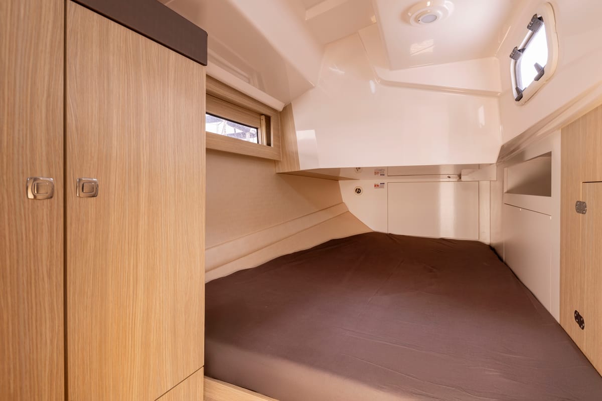 Cabin on Szeroki Ostrow, a Northman Maxus 34 sailboat at Sztynort, Poland
