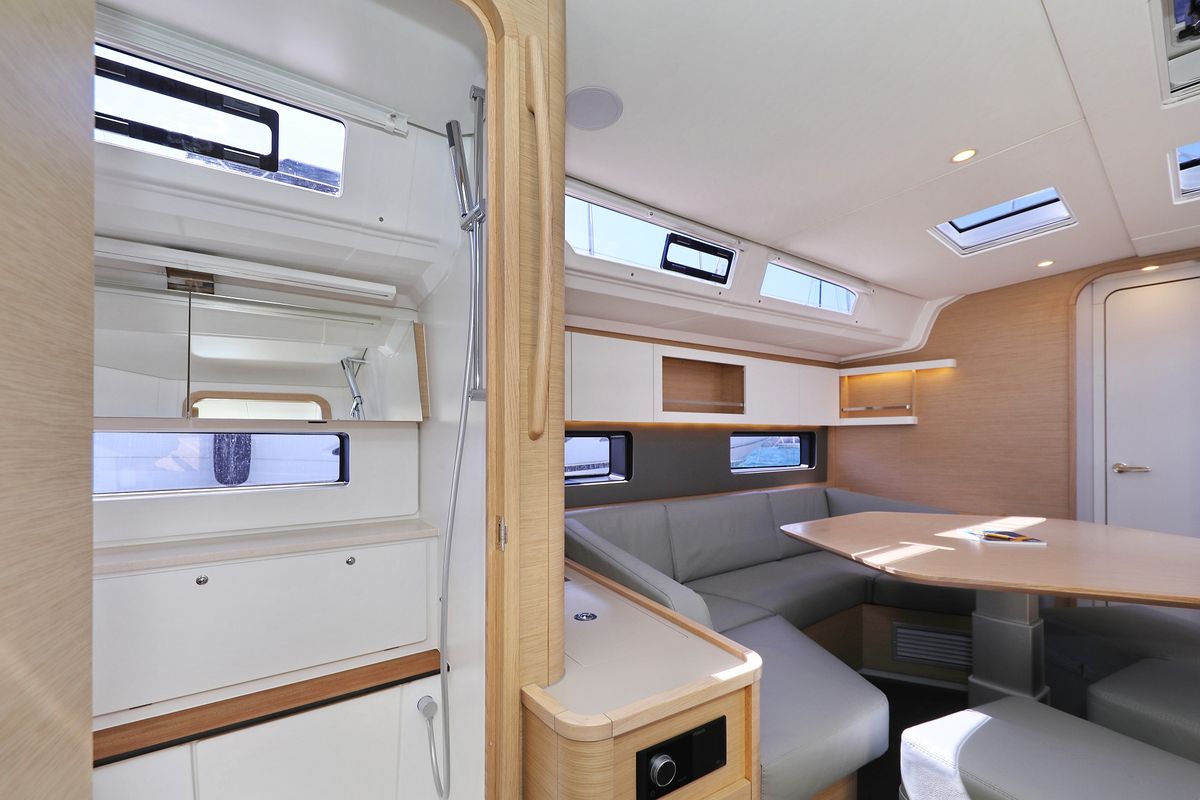 Galley of Kaos, a Dufour 44 sailboat at Grad Biograd na Moru, Croatia