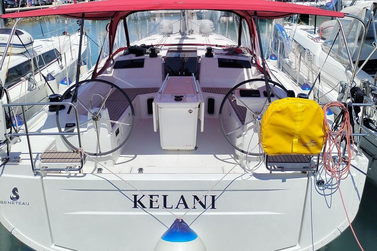 Cockpit of Kelani, a Beneteau Oceanis 40.1 sailboat at Općina Medulin, Croatia