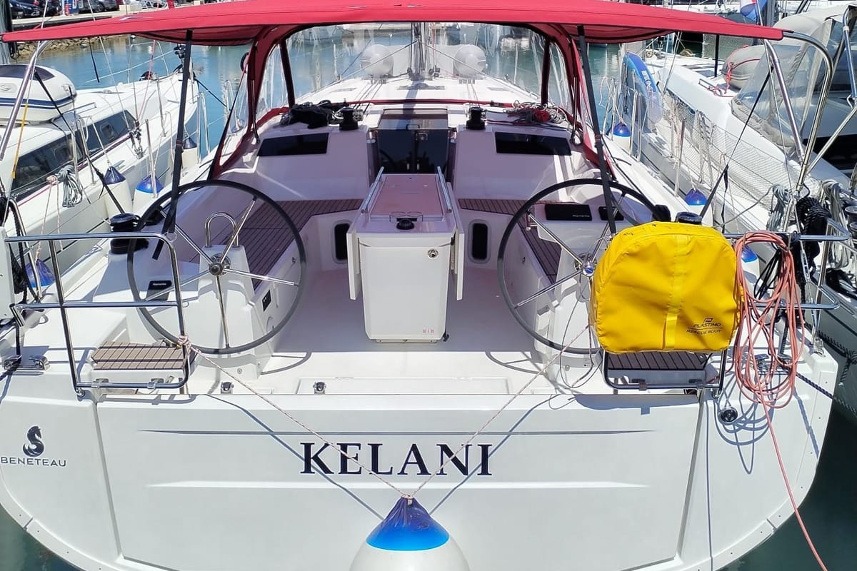 Exterior view of Kelani, a Beneteau Oceanis 40.1 sailboat at Općina Medulin, Croatia