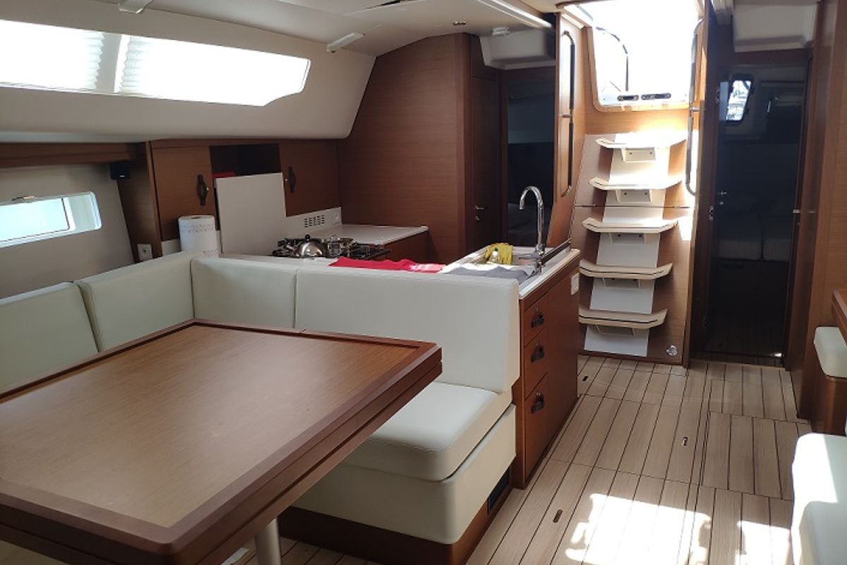 Cabin on Sogno Di Mare, a Jeanneau 51 sailboat at Preveza, Greece