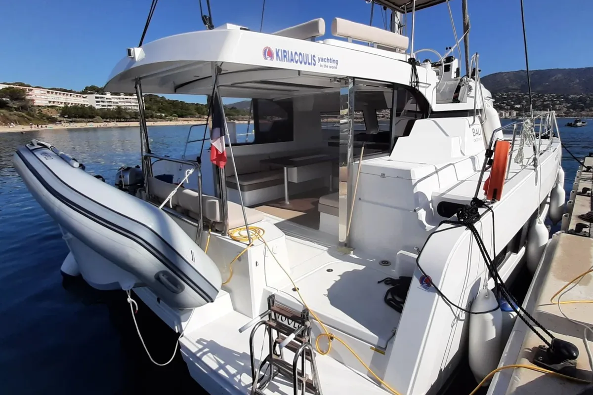 Exterior view of INSEAME, a Bali Catspace catamaran at La Favière, France