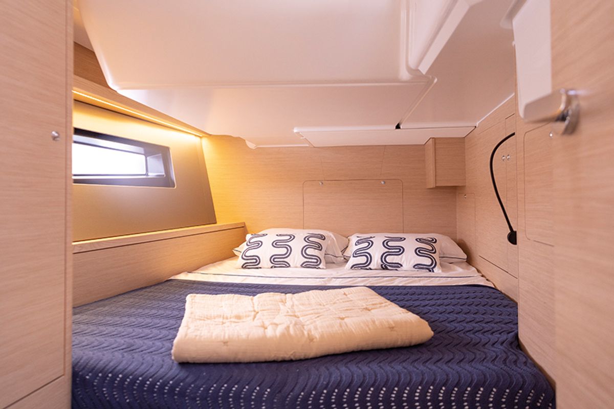 Cabin on Amaco, a Dufour 44 sailboat at Palermo, Italy