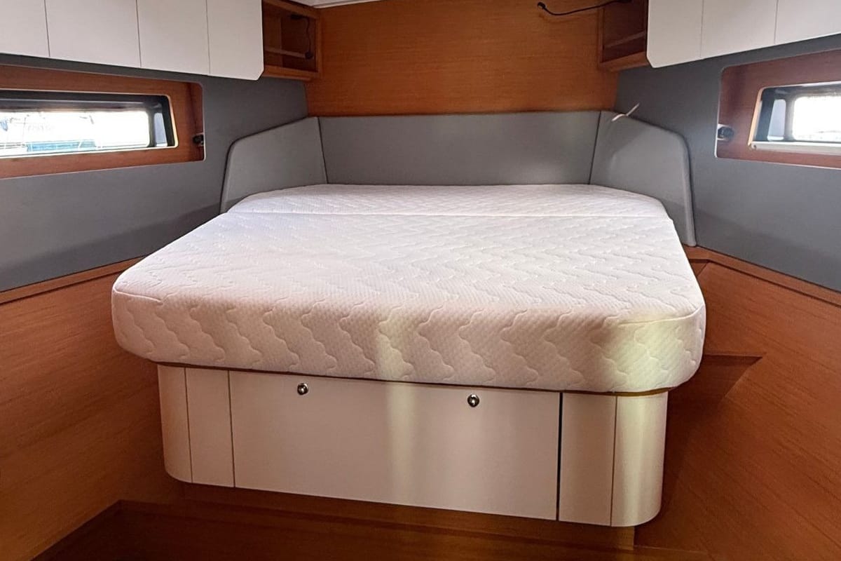 Cabin on Amaco, a Dufour 44 sailboat at Palermo, Italy