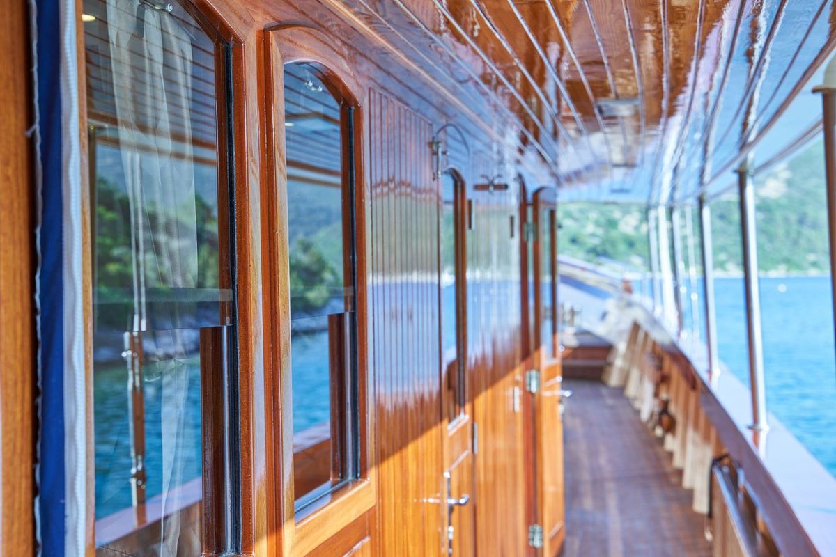 Deck of Tajna Mora, a Unknown Tajna Mora yacht at Split, Croatia