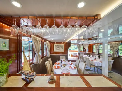 Salon of Tajna Mora, a Unknown Tajna Mora yacht at Split, Croatia