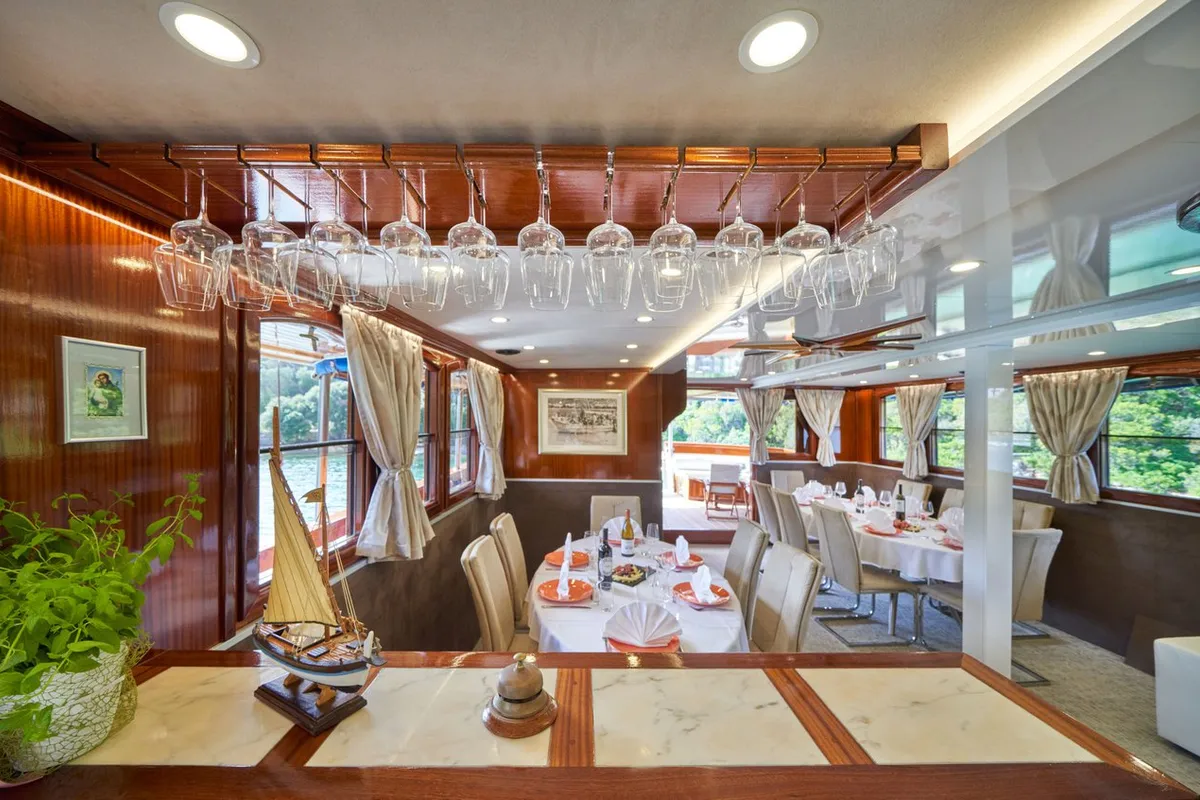 Salon of Tajna Mora, a Unknown Tajna Mora yacht at Split, Croatia