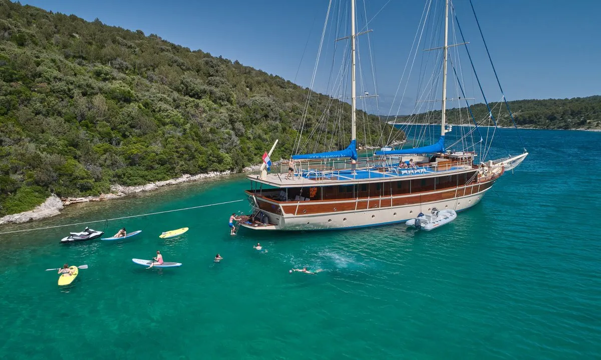 Exterior view of Tajna Mora, a Unknown Tajna Mora yacht at Split, Croatia