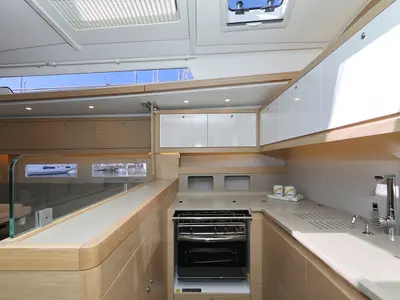 Galley of Graceful Dancer, a Dufour 530 sailboat at Grad Trogir, Croatia