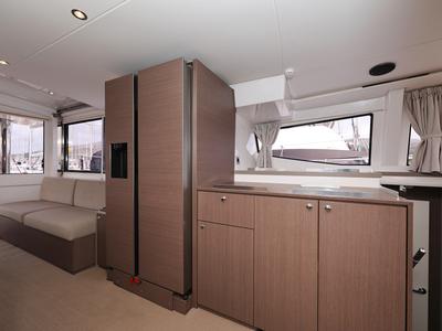 Galley of Titan, a Bali 4.8 catamaran at Grad Trogir, Croatia