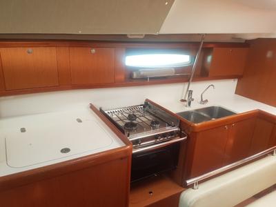 Galley of Myron, a Beneteau Oceanis 46 sailboat at Pisticci, Italy