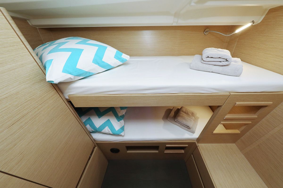 Cabin on Charlabelle - OW, a Hanse Yachts Hanse 508 sailboat at Seget Donji, Croatia