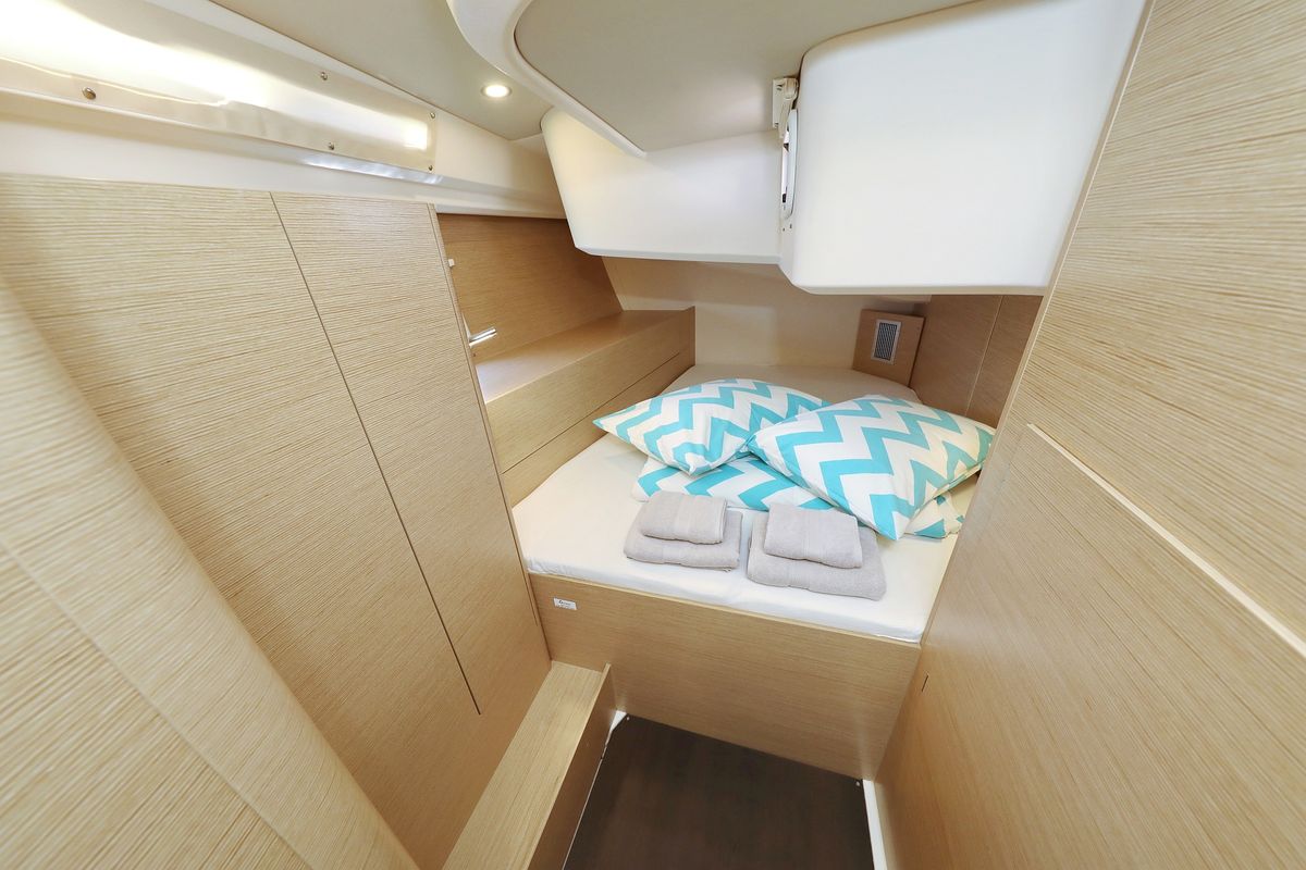Cabin on Charlabelle - OW, a Hanse Yachts Hanse 508 sailboat at Seget Donji, Croatia