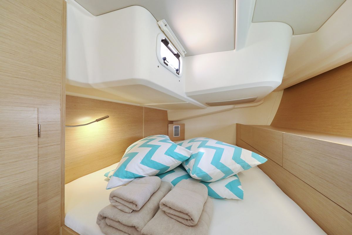 Cabin on Charlabelle - OW, a Hanse Yachts Hanse 508 sailboat at Seget Donji, Croatia