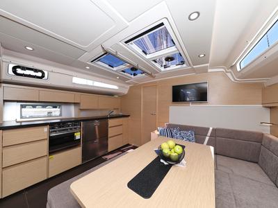 Galley of Charlabelle - OW, a Hanse Yachts Hanse 508 sailboat at Seget Donji, Croatia