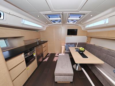 Salon of Charlabelle - OW, a Hanse Yachts Hanse 508 sailboat at Seget Donji, Croatia