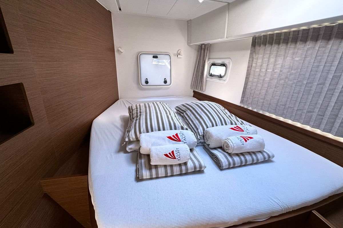 Cabin on That's Life, a Lagoon 42 catamaran at Grad Biograd na Moru, Croatia