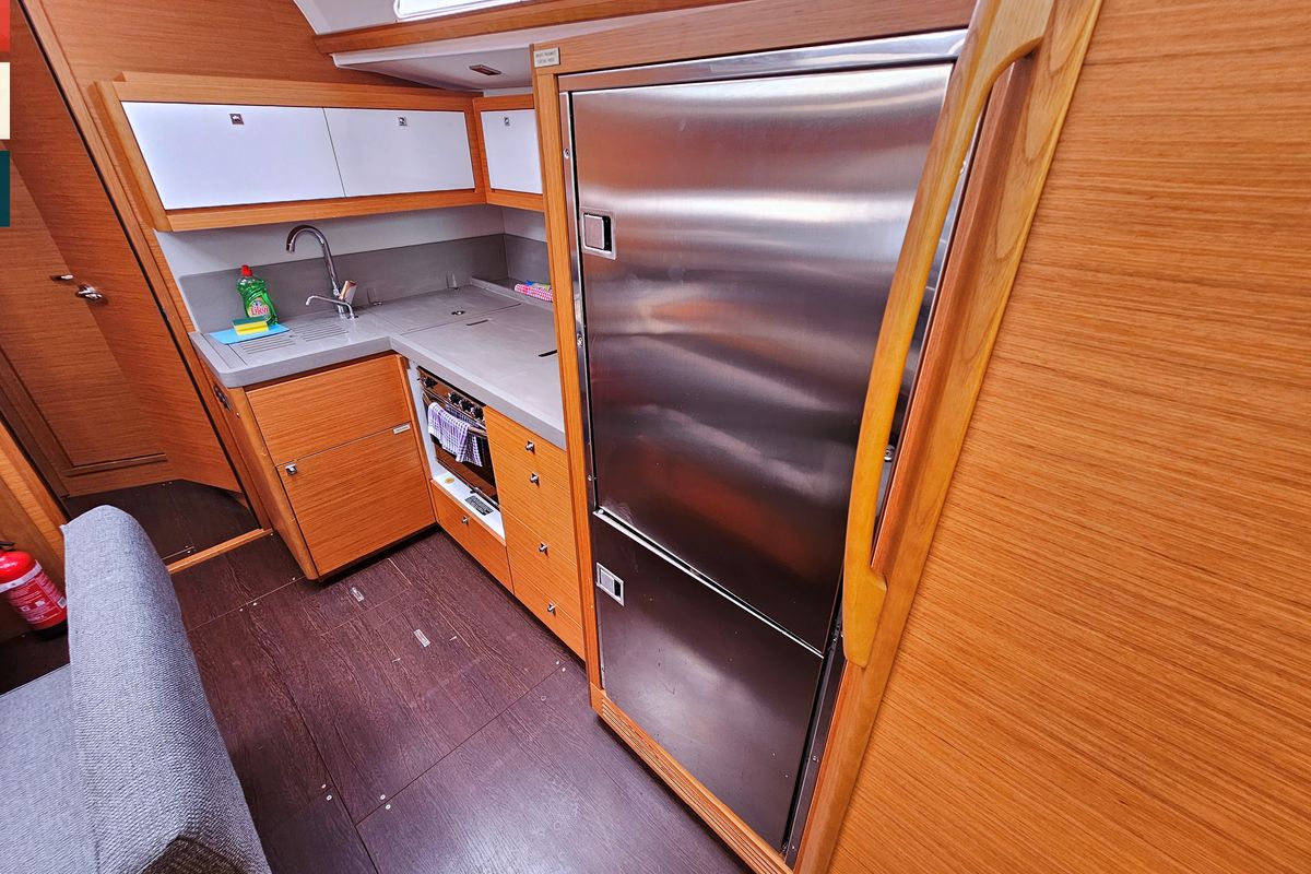 Galley of Pavana, a Dufour 470 sailboat at Općina Rogoznica, Croatia