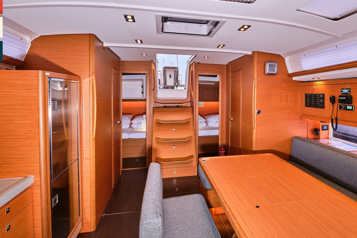 Salon of Pavana, a Dufour 470 sailboat at Općina Rogoznica, Croatia
