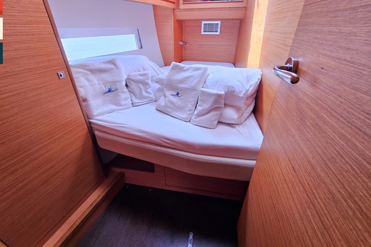 Cabin on Pavana, a Dufour 470 sailboat at Općina Rogoznica, Croatia