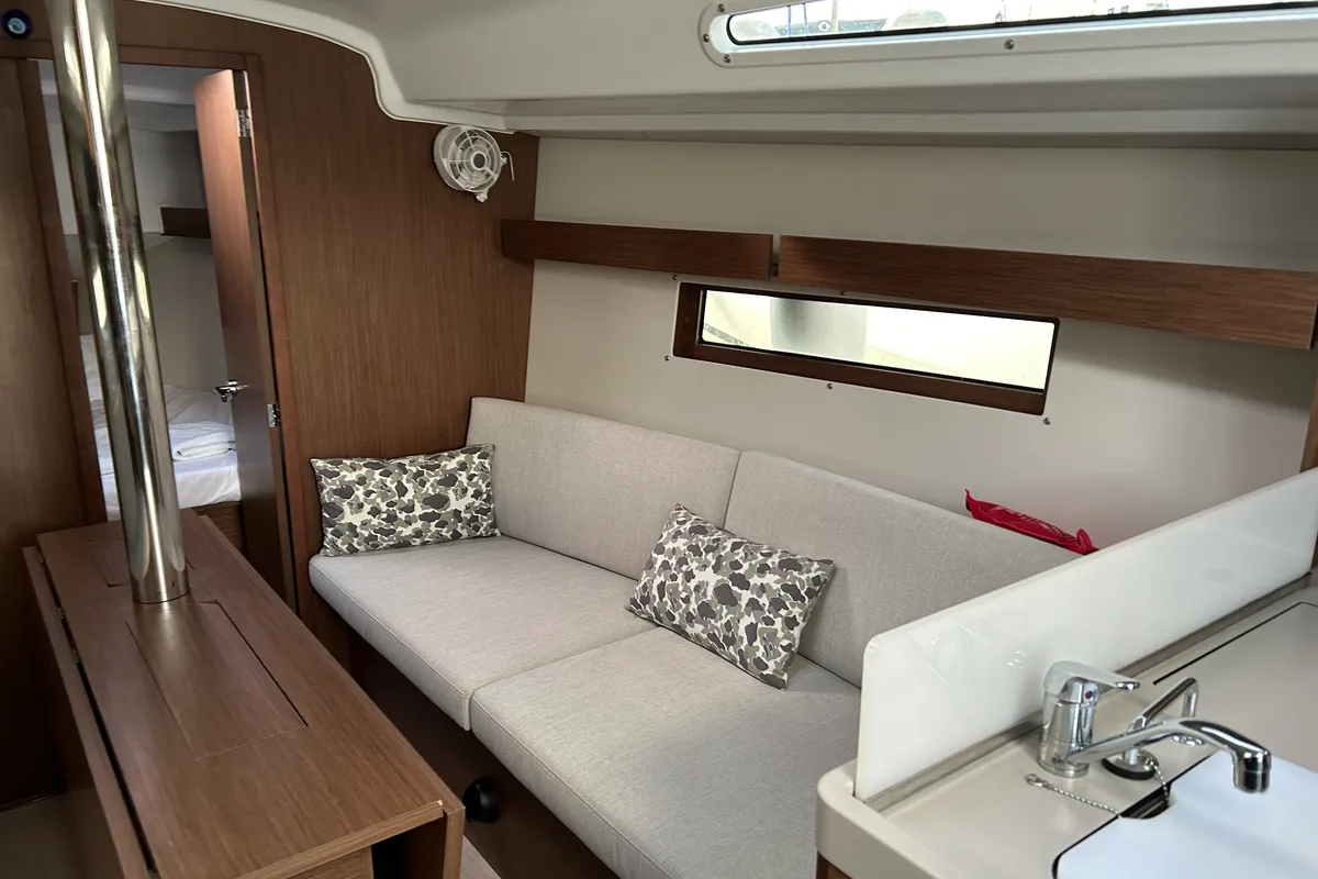 Salon of Sail Altair 1, a Beneteau Oceanis 34.1 sailboat at Marmaris, Turkey