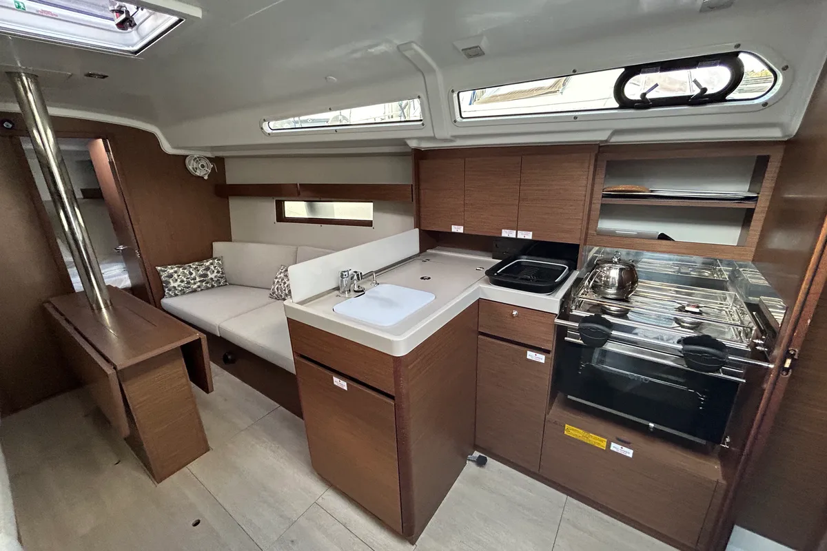 Galley of Sail Altair 1, a Beneteau Oceanis 34.1 sailboat at Marmaris, Turkey