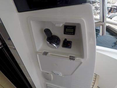 Cockpit of Serendipity, a Jeanneau Prestige 500 Fly yacht at Grad Šibenik, Croatia