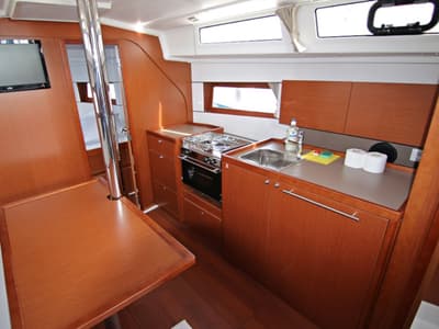 Galley of Aura, a Beneteau Oceanis 38.1 sailboat at Općina Sukošan, Croatia