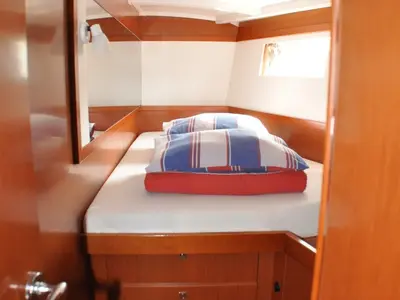 Cabin on Cheeky Lady, a Beneteau Oceanis 48 sailboat at Punat, Croatia
