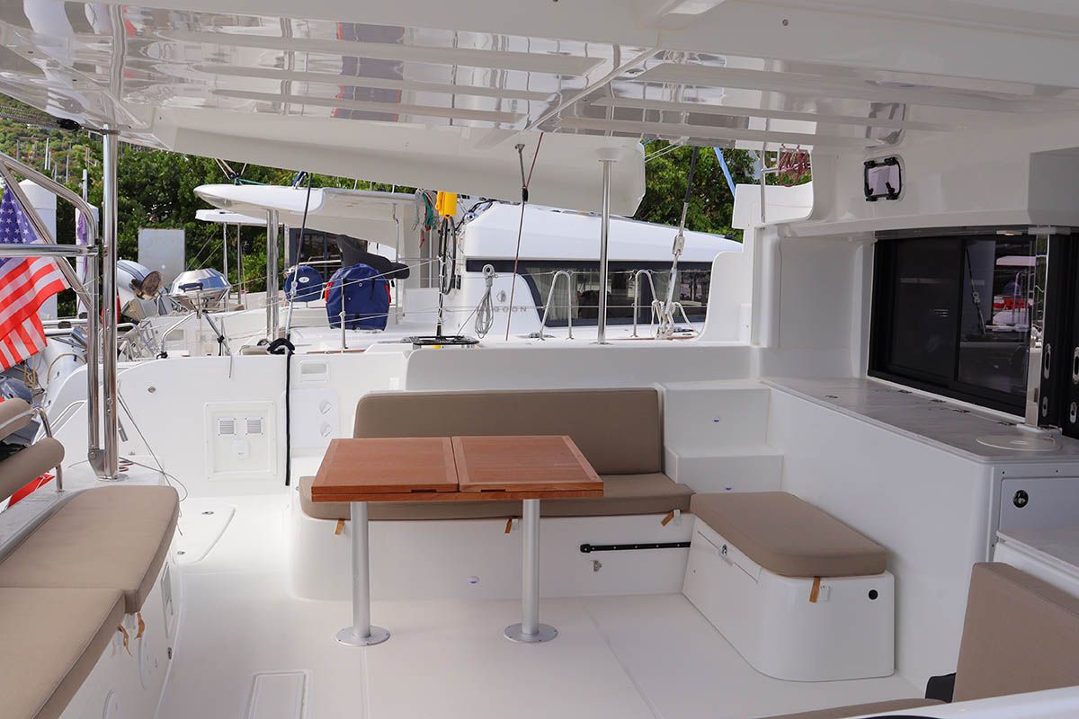 Piece of Mind, a Lagoon 46 catamaran at Road Town, British Virgin Islands