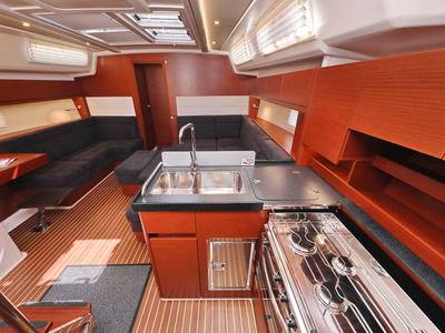 Galley of Chloe, a Hanse Yachts Hanse 458 sailboat at Grad Kaštela, Croatia