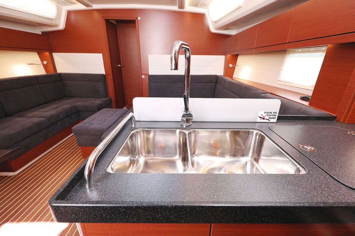 Galley of Chloe, a Hanse Yachts Hanse 458 sailboat at Grad Kaštela, Croatia