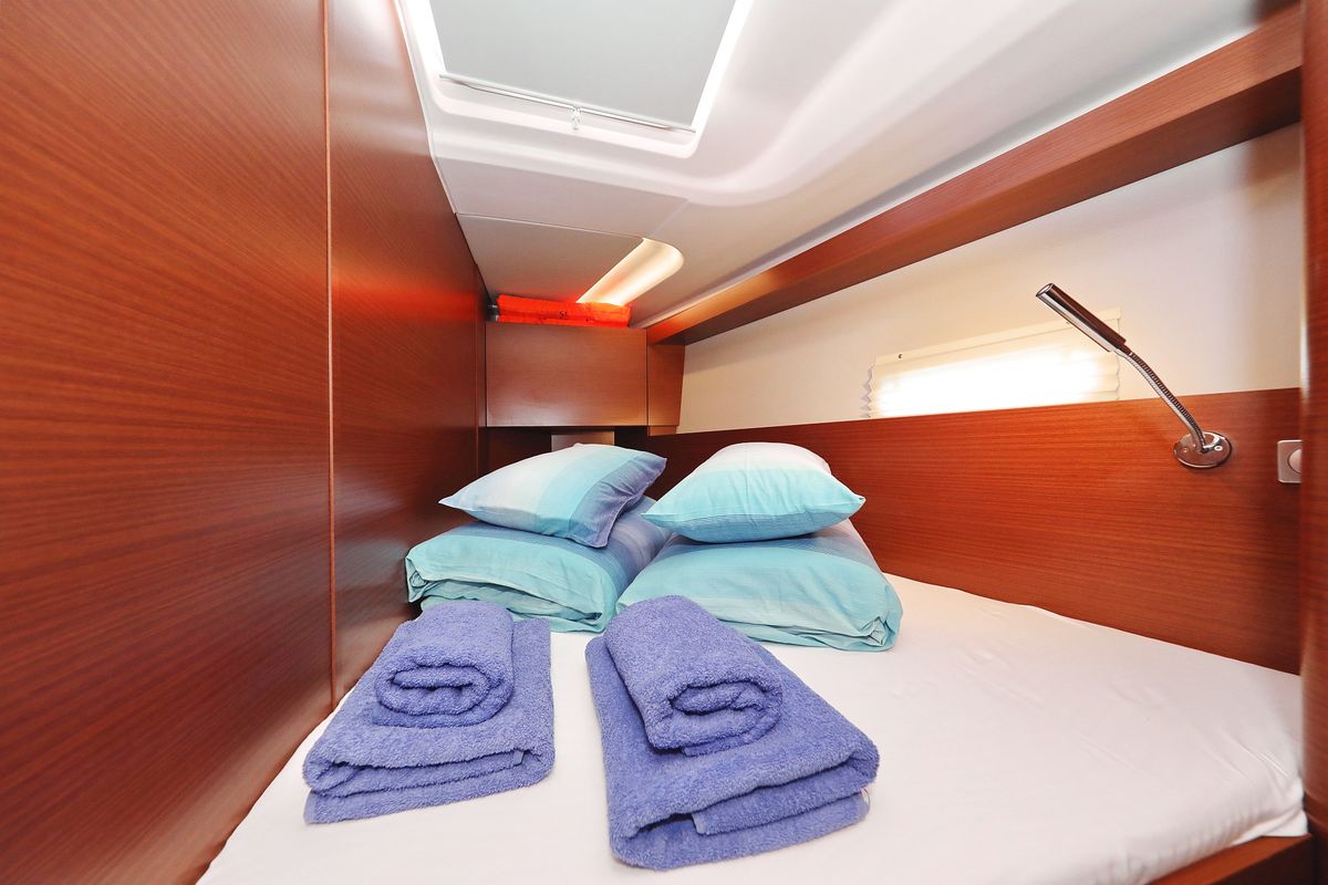 Cabin on Chloe, a Hanse Yachts Hanse 458 sailboat at Grad Kaštela, Croatia