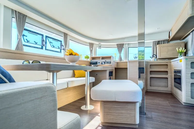 Galley of Olyntha, a Lagoon 42 catamaran at Grad Kaštela, Croatia
