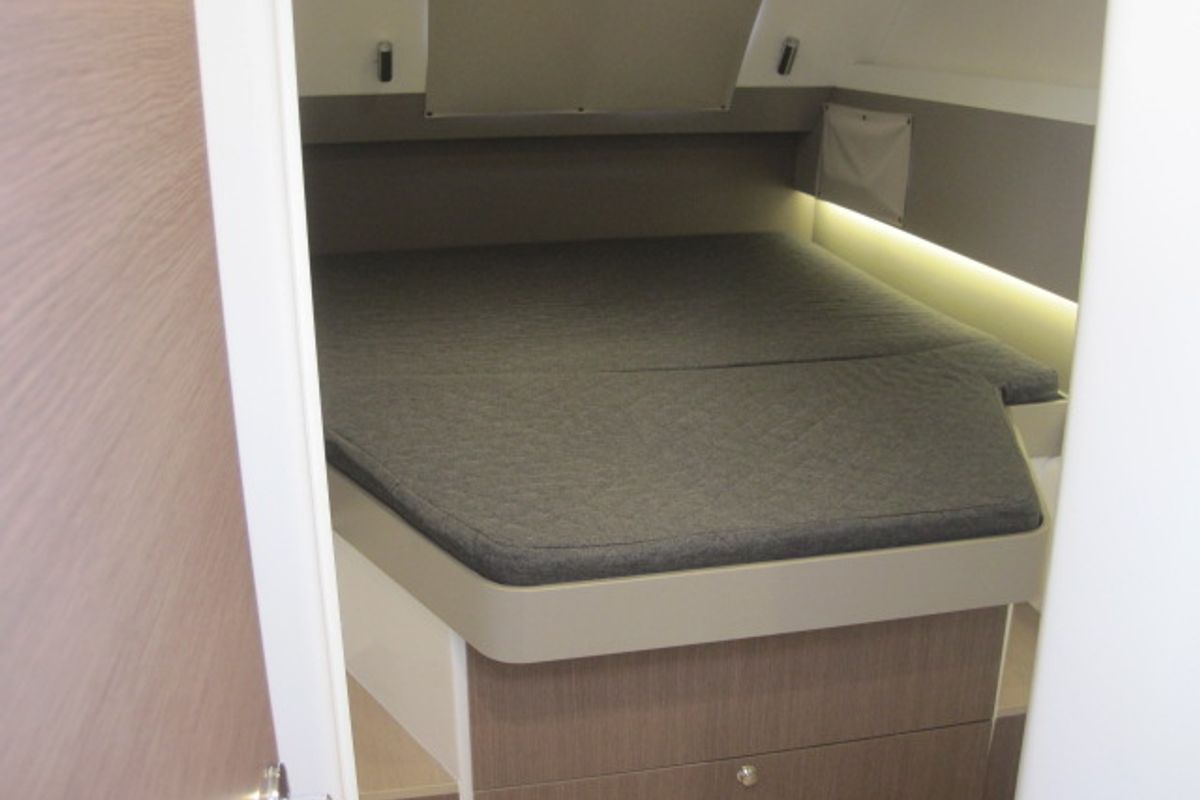 Cabin on Maria Elena, a Bali 4.3 catamaran at Capo d'Orlando, Italy