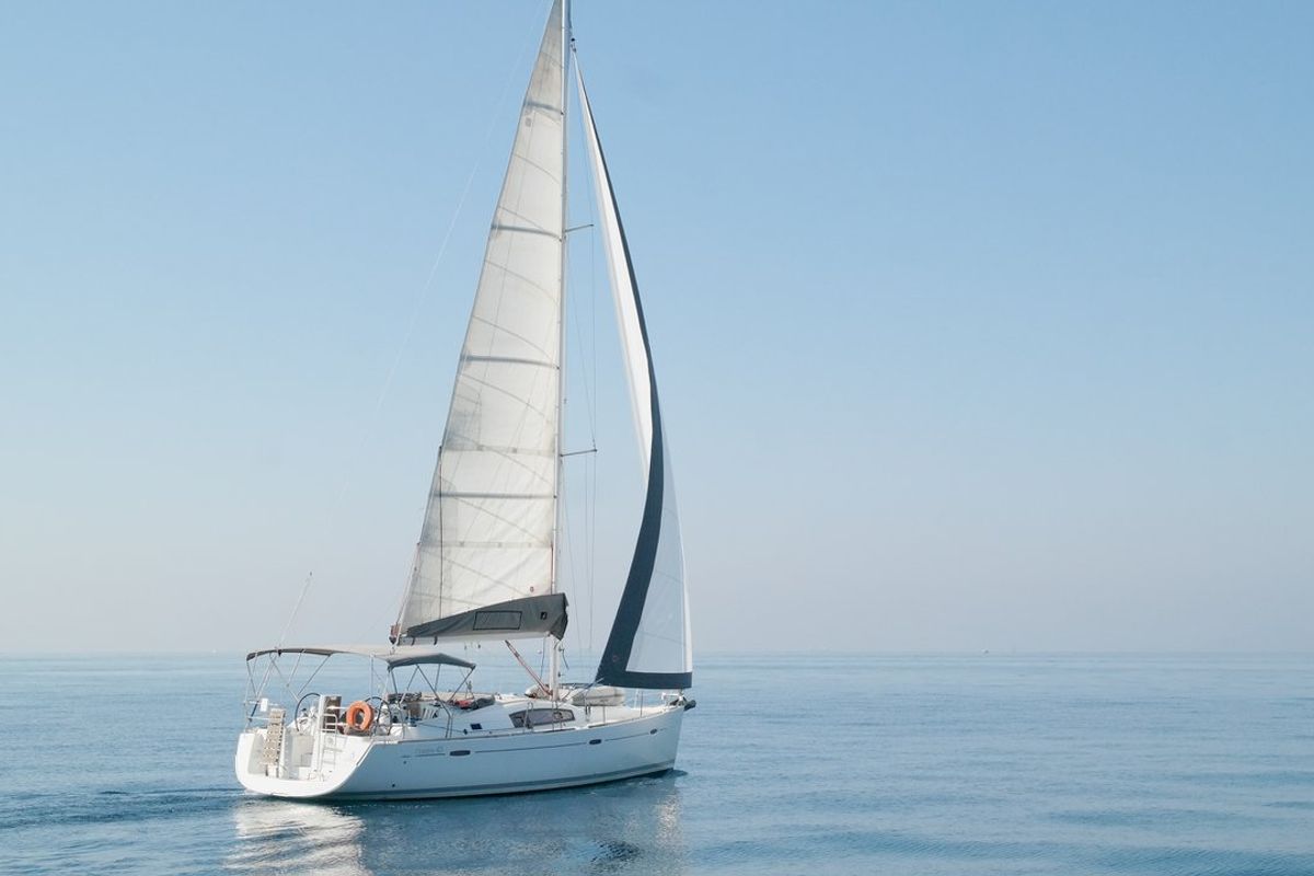 Exterior view of Seacret, a Beneteau Oceanis 43 sailboat at Athens, Greece