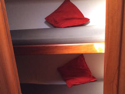 Cabin on Seacret, a Beneteau Oceanis 43 sailboat at Athens, Greece