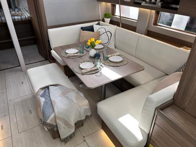 Salon of B-52, a Beneteau Oceanis 52 sailboat at Split, Croatia