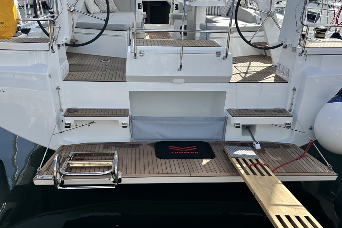 Exterior view of B-52, a Beneteau Oceanis 52 sailboat at Split, Croatia