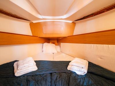 Cabin on Regina IV, a Jeanneau Sun Odyssey 32i sailboat at Lavreotiki Municipal Unit, Greece
