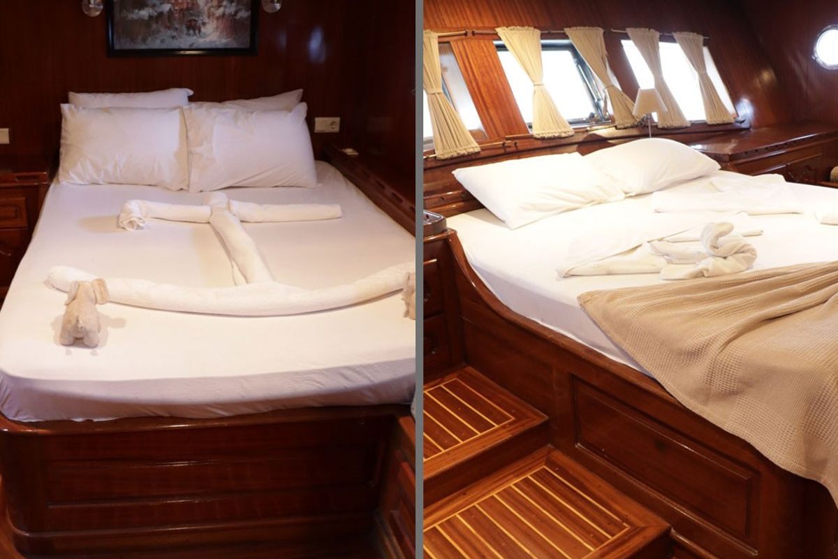 Cabin on Diamond L, a Custom Made Diamond L yacht at Bodrum, Turkey