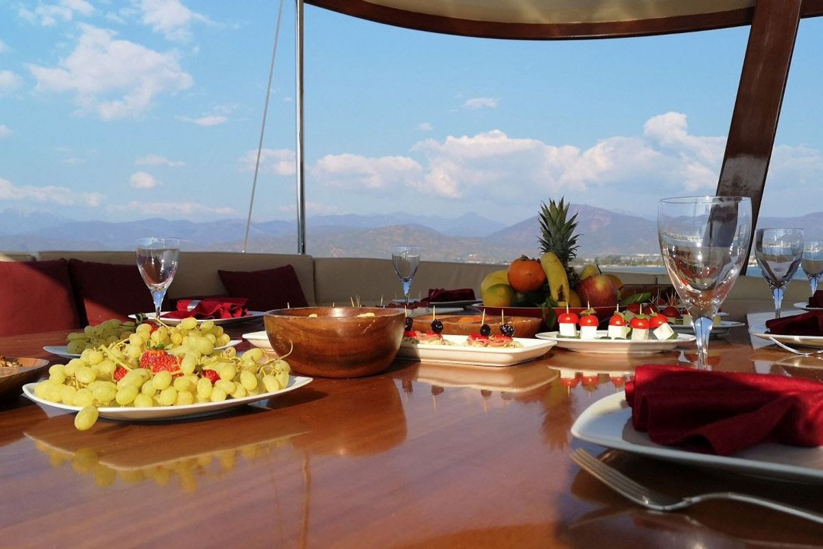 Deck of Diamond L, a Custom Made Diamond L yacht at Bodrum, Turkey
