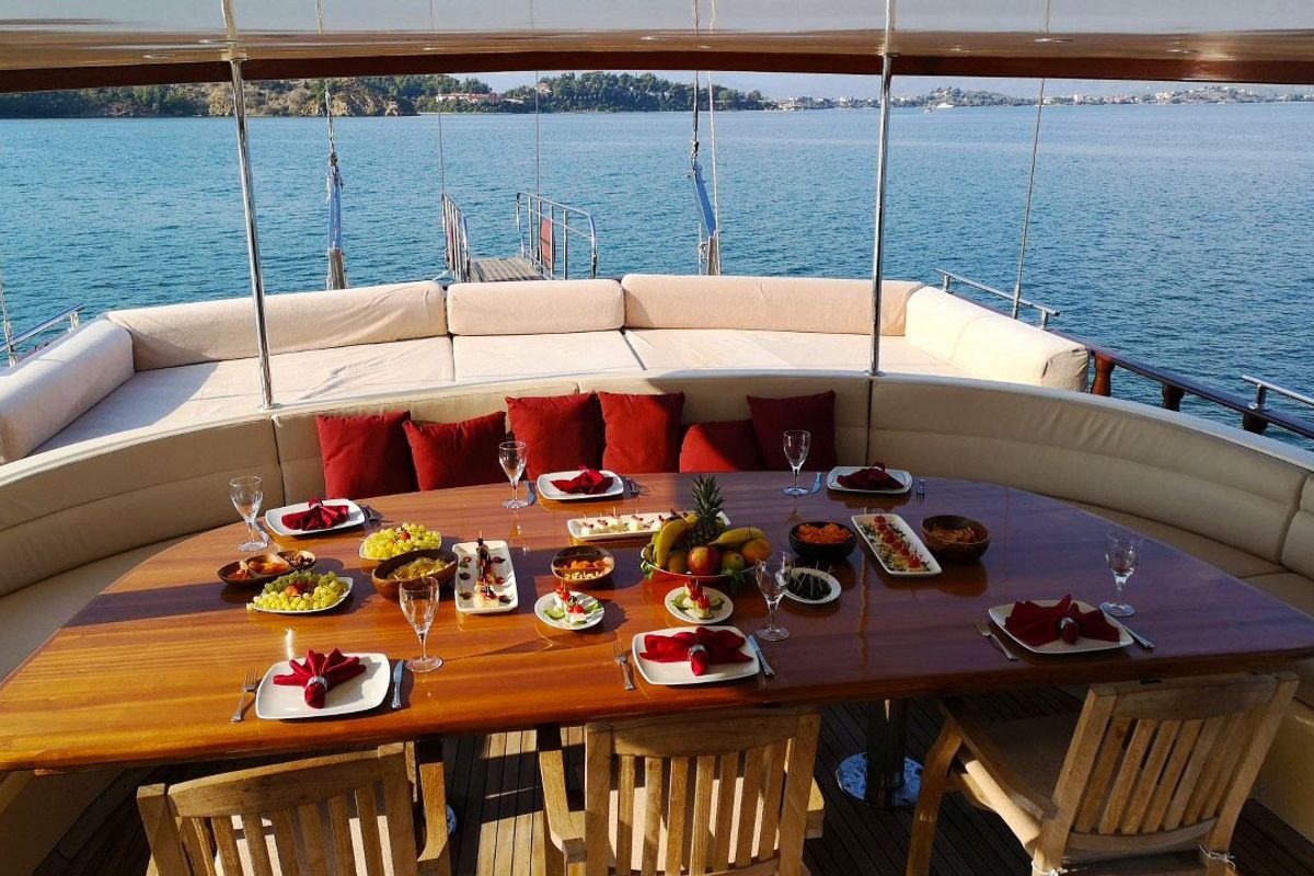 Deck of Diamond L, a Custom Made Diamond L yacht at Bodrum, Turkey