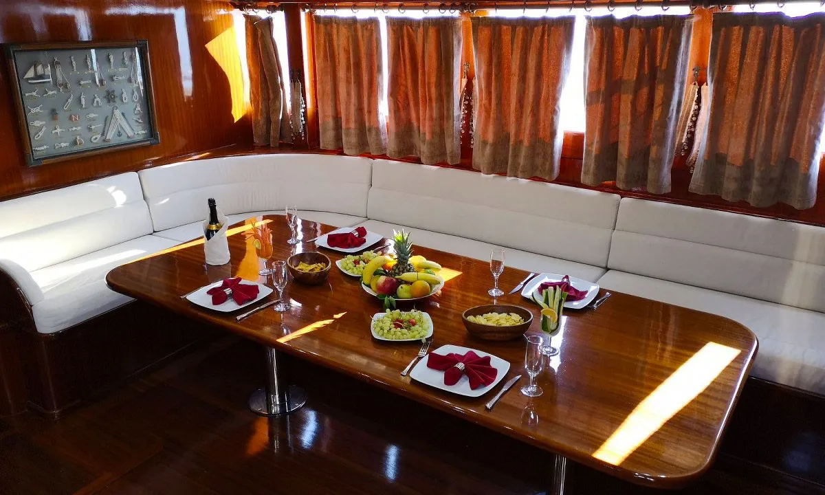 Salon of Diamond L, a Custom Made Diamond L yacht at Bodrum, Turkey