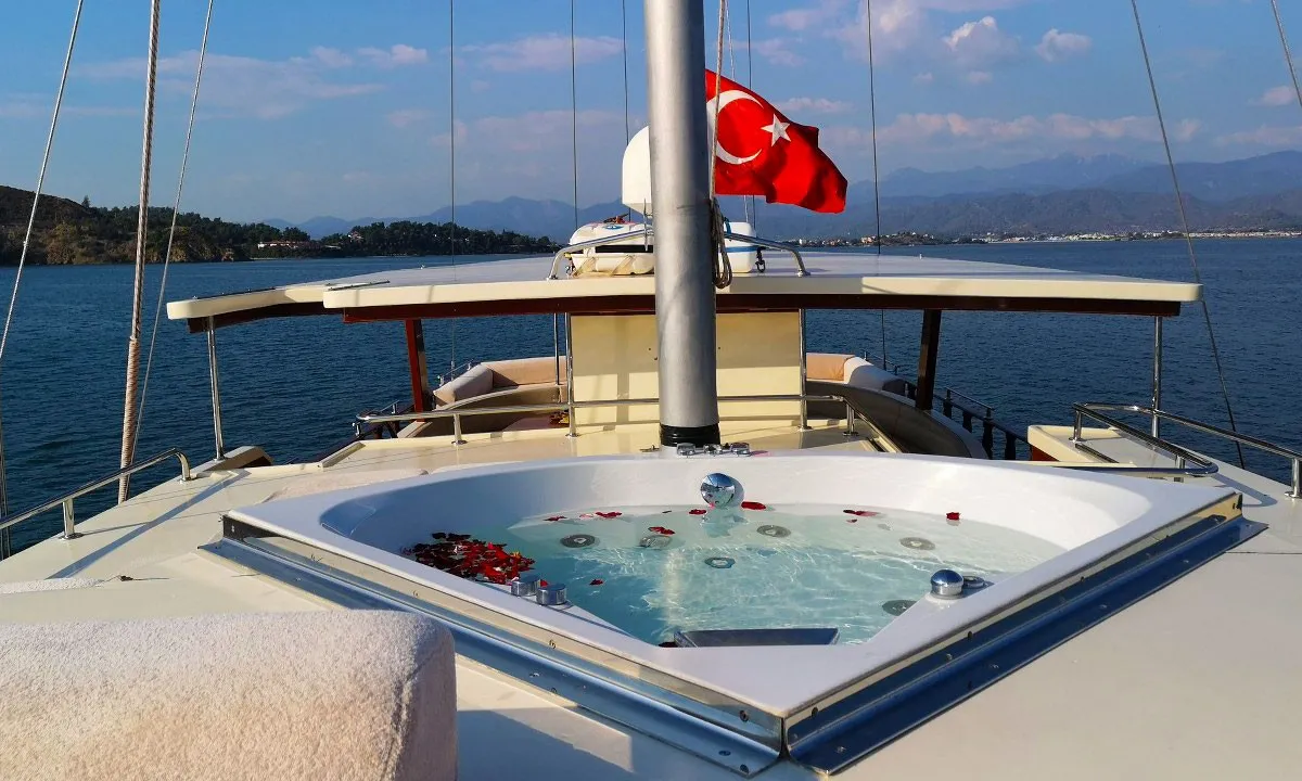 Deck of Diamond L, a Custom Made Diamond L yacht at Bodrum, Turkey