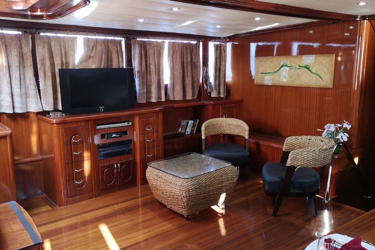 Salon of Diamond L, a Custom Made Diamond L yacht at Bodrum, Turkey