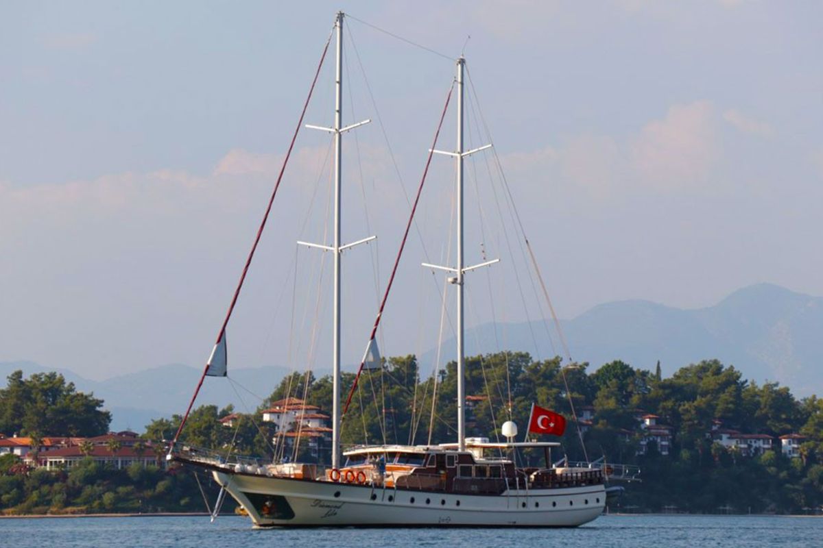 Exterior view of Diamond L, a Custom Made Diamond L yacht at Bodrum, Turkey