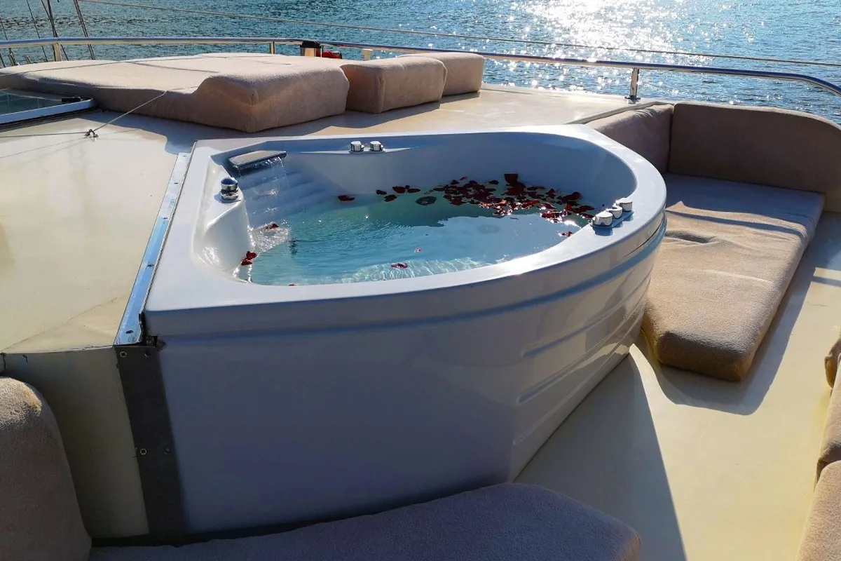 Deck of Diamond L, a Custom Made Diamond L yacht at Bodrum, Turkey